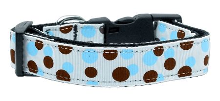 Confetti Dots Nylon Collar Baby Blue (Size: (L))