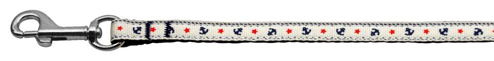 Anchors Nylon Ribbon Leash White 3/8 inch wide (Size: 4 FT.)
