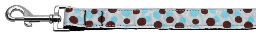 Confetti Dots Nylon Collar Baby Blue 1 Leash (Size: 4 FT.)