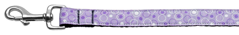 Retro Nylon Ribbon Collar Lavender 1 Leash (Size: 4 FT.)