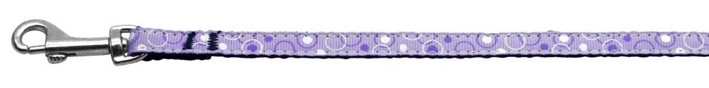 Retro Nylon Ribbon Collar Lavender 3/8 Leash (Size: 4 FT.)