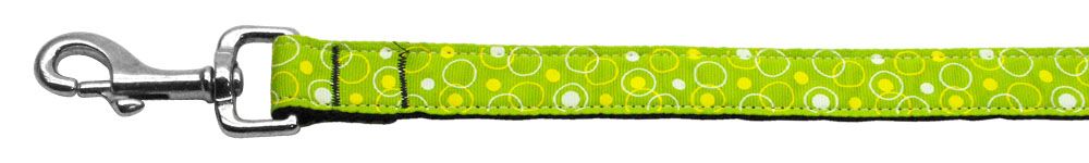 Retro Nylon Ribbon Collar Lime Green 1 Leash (Size: 4 FT.)