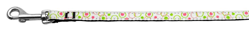 Retro Nylon Ribbon Collar White 3/8 Leash (Size: 4 FT.)