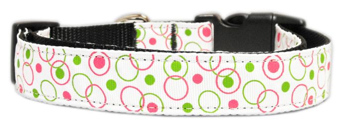 Retro Nylon Ribbon Collar White (Size: (L))